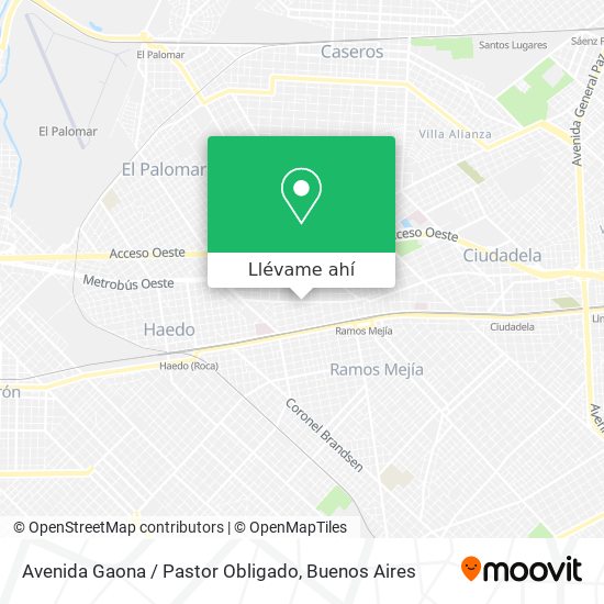 Mapa de Avenida Gaona / Pastor Obligado