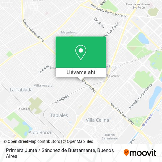Mapa de Primera Junta / Sánchez de Bustamante