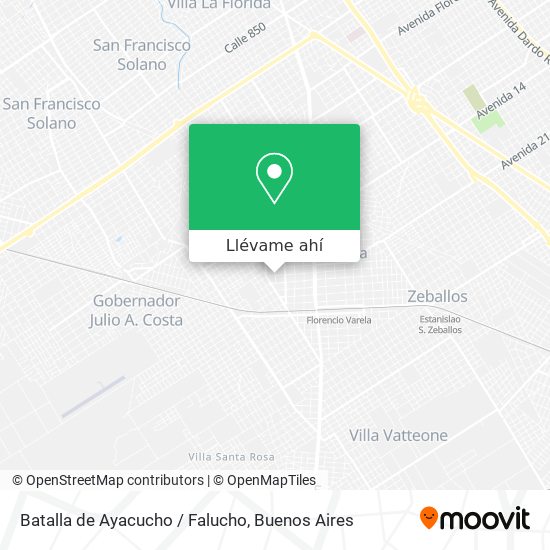Mapa de Batalla de Ayacucho / Falucho