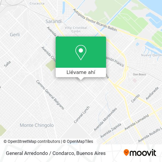 Mapa de General Arredondo / Condarco