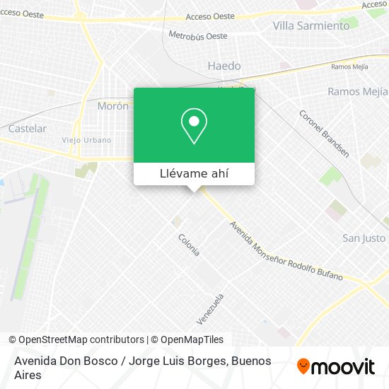 Mapa de Avenida Don Bosco / Jorge Luis Borges