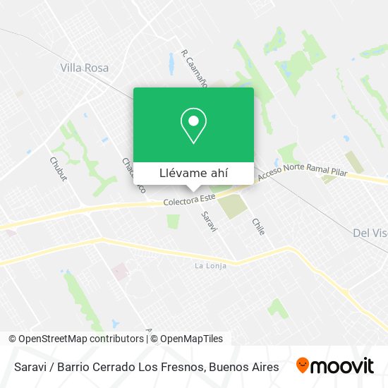 Mapa de Saravi / Barrio Cerrado Los Fresnos