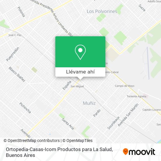 Mapa de Ortopedia-Casas-Icom Productos para La Salud