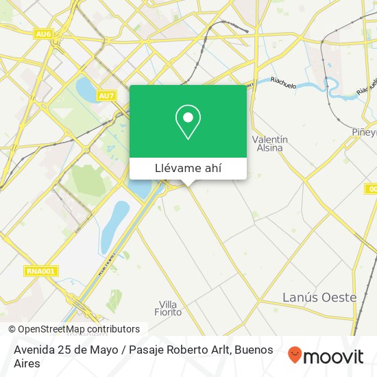 Mapa de Avenida 25 de Mayo / Pasaje Roberto Arlt