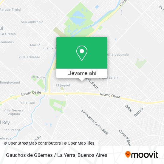 Mapa de Gauchos de Güemes / La Yerra