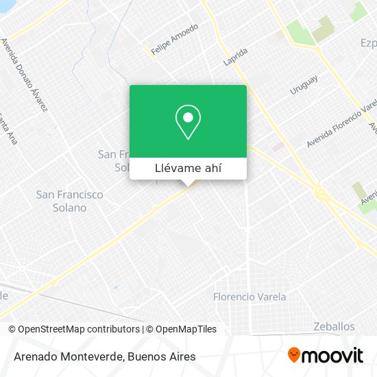 Mapa de Arenado Monteverde