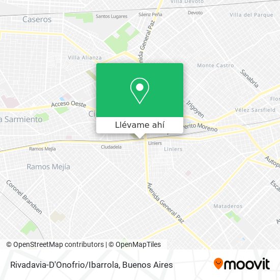 Mapa de Rivadavia-D'Onofrio/Ibarrola
