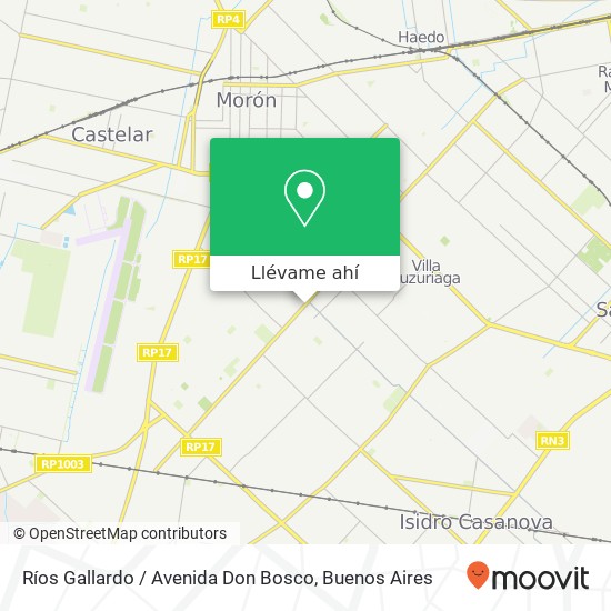 Mapa de Ríos Gallardo / Avenida Don Bosco