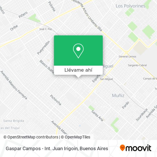 Mapa de Gaspar Campos - Int. Juan Irigoin