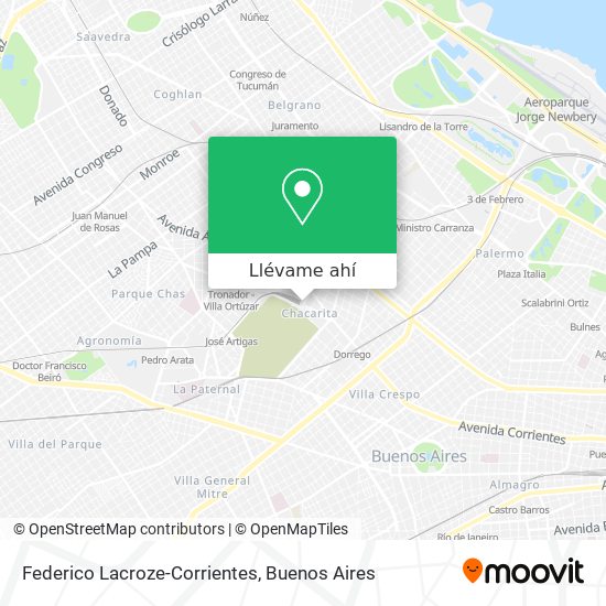 Mapa de Federico Lacroze-Corrientes