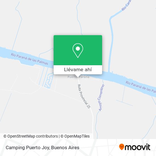 Mapa de Camping Puerto Joy