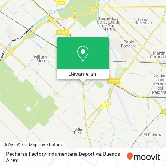 Mapa de Pecheras Factory-Indumentaria Deportiva