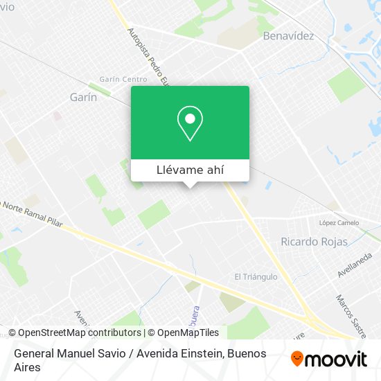 Mapa de General Manuel Savio / Avenida Einstein