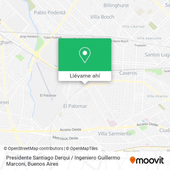 Mapa de Presidente Santiago Derqui / Ingeniero Guillermo Marconi