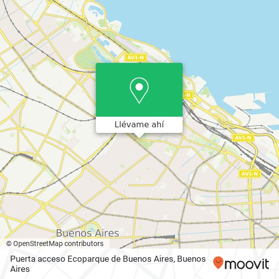 Mapa de Puerta acceso Ecoparque de Buenos Aires