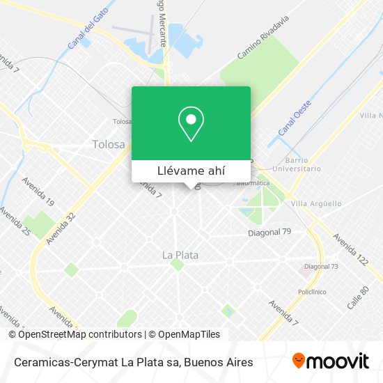 Mapa de Ceramicas-Cerymat La Plata sa