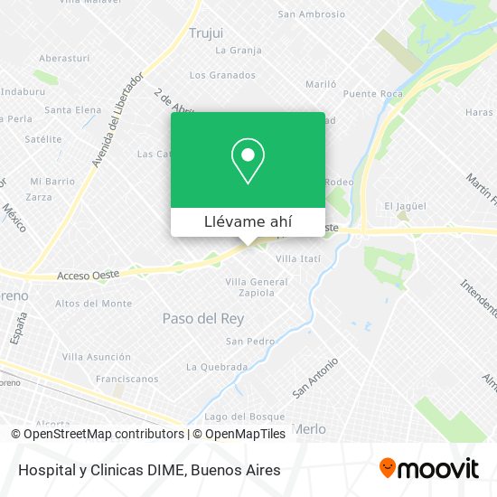 Mapa de Hospital y Clinicas DIME