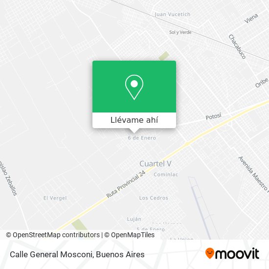 Mapa de Calle General Mosconi