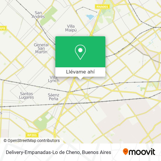 Mapa de Delivery-Empanadas-Lo de Cheno