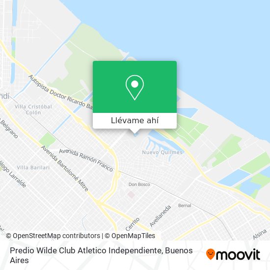 Mapa de Predio Wilde Club Atletico Independiente