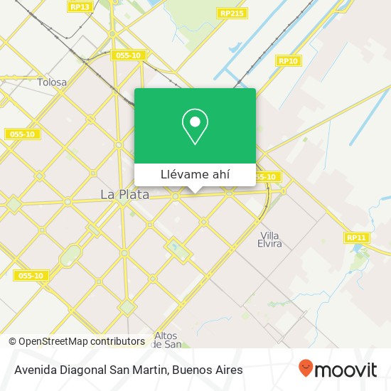 Mapa de Avenida Diagonal San Martin