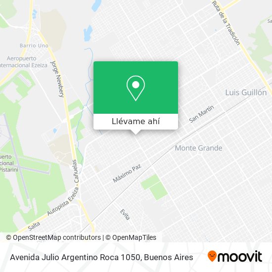 Mapa de Avenida Julio Argentino Roca 1050