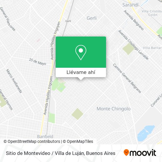 Mapa de Sitio de Montevideo / Villa de Luján