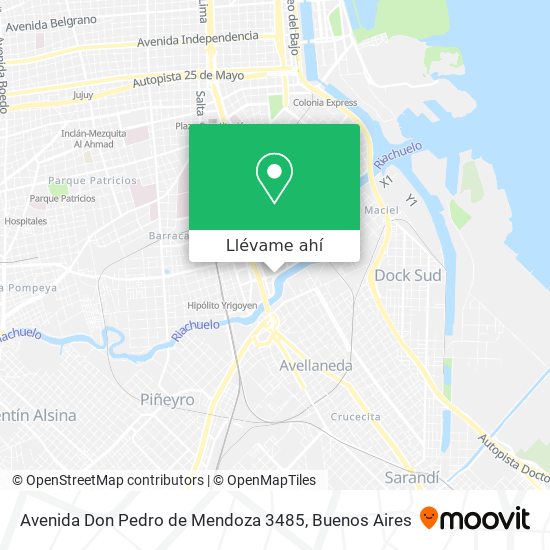 Mapa de Avenida Don Pedro de Mendoza 3485