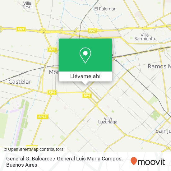 Mapa de General G. Balcarce / General Luis María Campos