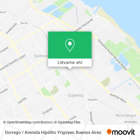 Mapa de Dorrego / Avenida Hipólito Yrigoyen