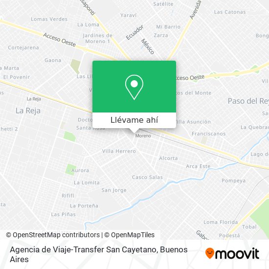 Mapa de Agencia de Viaje-Transfer San Cayetano