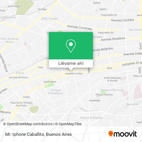 Mapa de Mr. Iphone Caballito