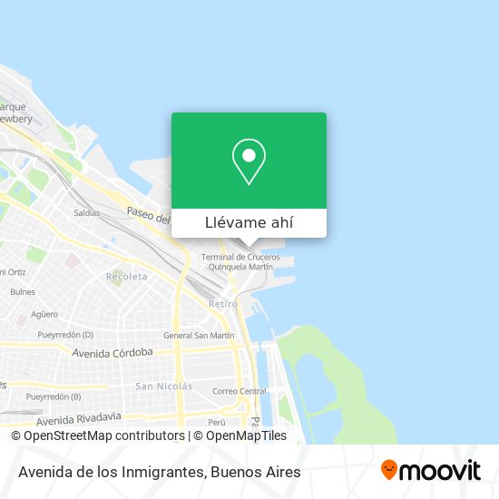 Mapa de Avenida de los Inmigrantes