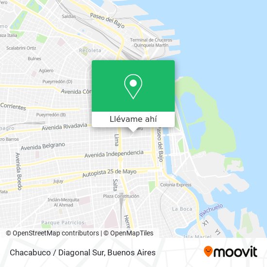 Mapa de Chacabuco / Diagonal Sur