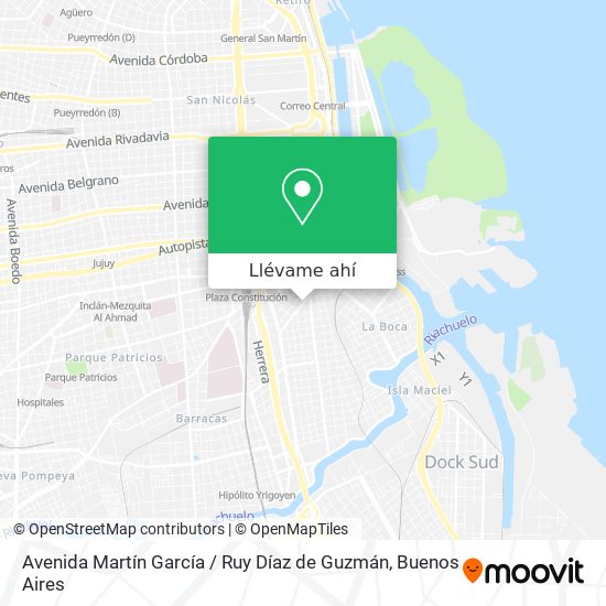 ¿Cómo llegar a Avenida Martín García / Ruy Díaz de Guzmán en Distrito