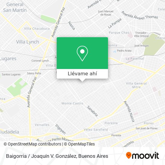 Mapa de Baigorria / Joaquín V. González