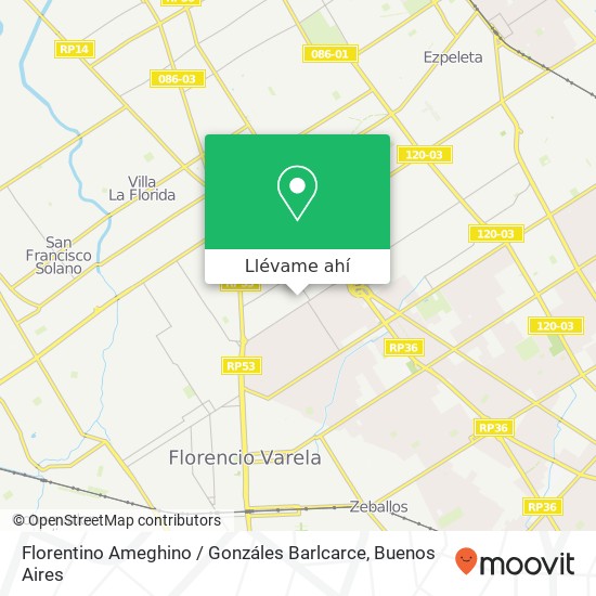 Mapa de Florentino Ameghino / Gonzáles Barlcarce