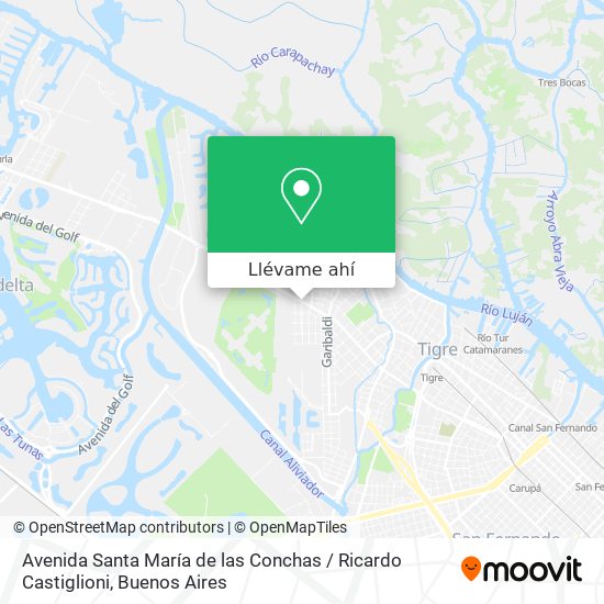 Mapa de Avenida Santa María de las Conchas / Ricardo Castiglioni