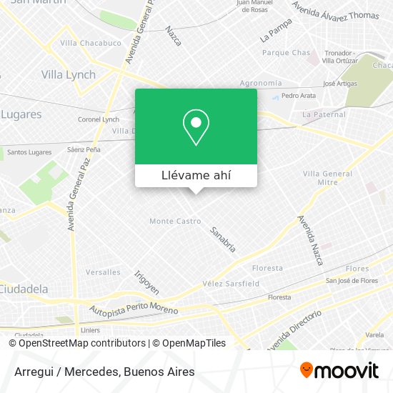 Mapa de Arregui / Mercedes