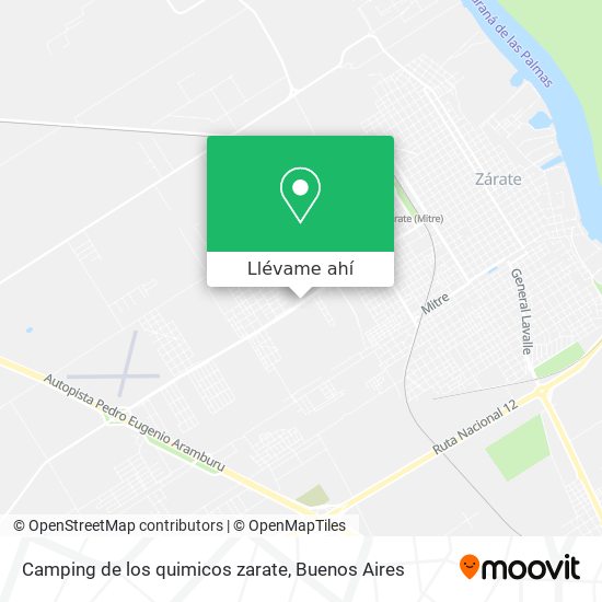 Mapa de Camping de los quimicos zarate