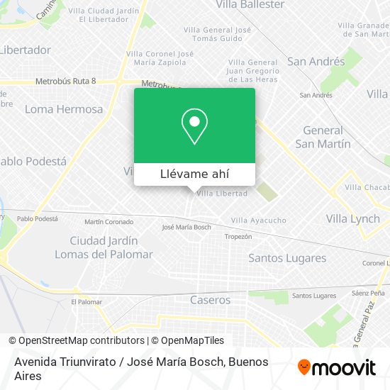 Mapa de Avenida Triunvirato / José María Bosch