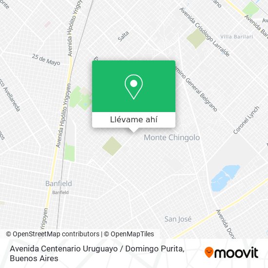 Mapa de Avenida Centenario Uruguayo / Domingo Purita
