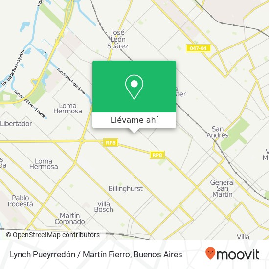 Mapa de Lynch Pueyrredón / Martín Fierro