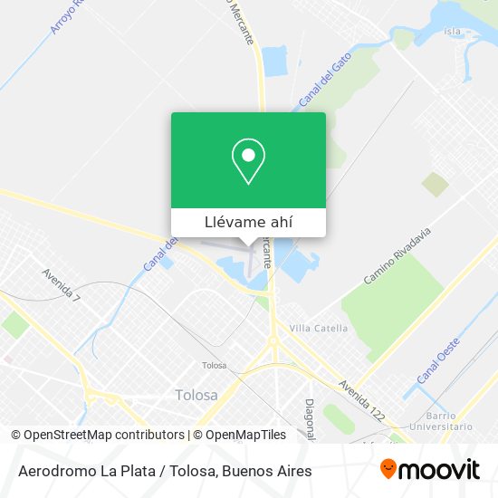 Mapa de Aerodromo La Plata / Tolosa