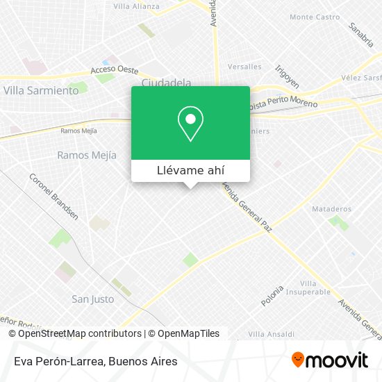 Mapa de Eva Perón-Larrea