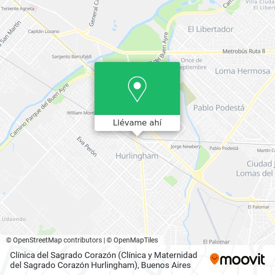 Mapa de Clínica del Sagrado Corazón (Clínica y Maternidad del Sagrado Corazón Hurlingham)