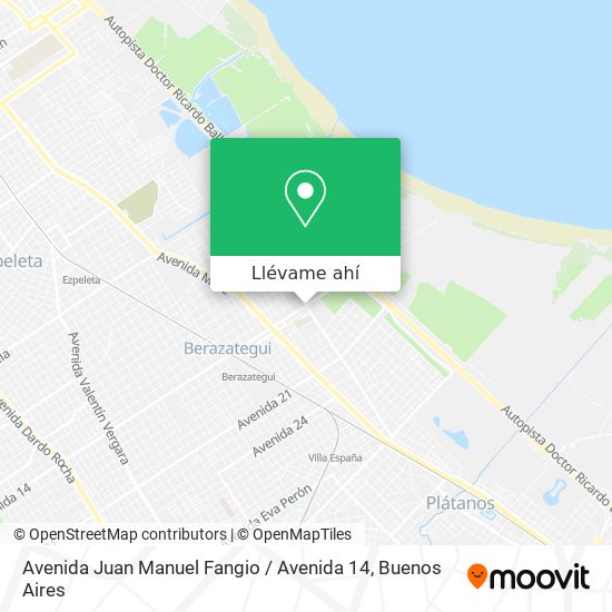 Mapa de Avenida Juan Manuel Fangio / Avenida 14