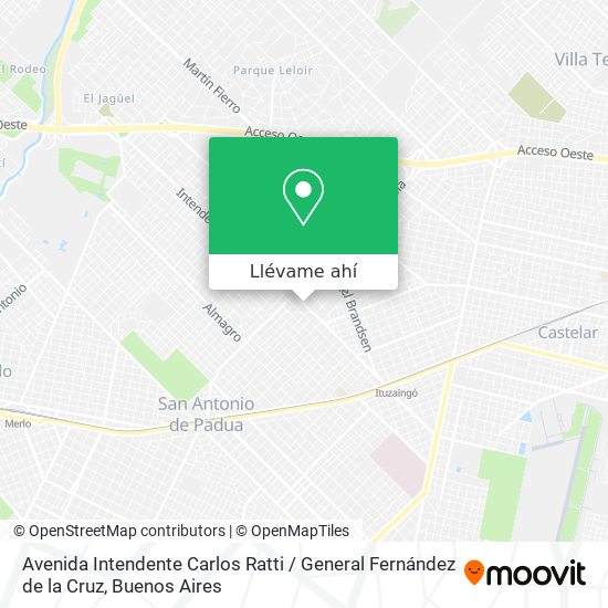 Mapa de Avenida Intendente Carlos Ratti / General Fernández de la Cruz