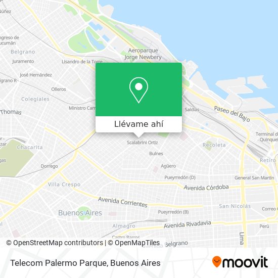 Mapa de Telecom Palermo Parque