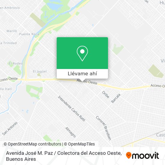 Mapa de Avenida José M. Paz / Colectora del Acceso Oeste